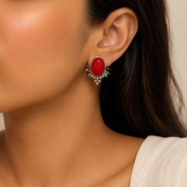 Crimson Zeenat Studs