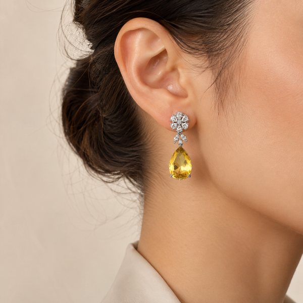 Noor Citrine Drop Earrings
